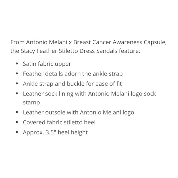 🌟 Antonio Melani STACY FEATHER Stiletto Dress Sandals - Picture 5 of 9